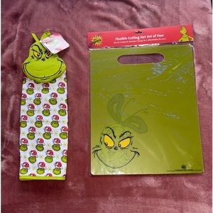 The Grinch Flexible Cutting Mats & The Grinch Hand Towel Bundle